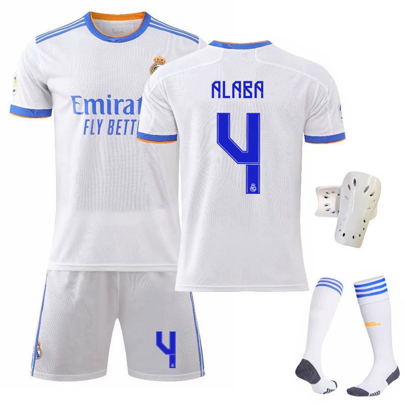 Alaba 4 Real Madrid Hjemmedrakt 2021-22 Herre Kortermet + Korte bukser