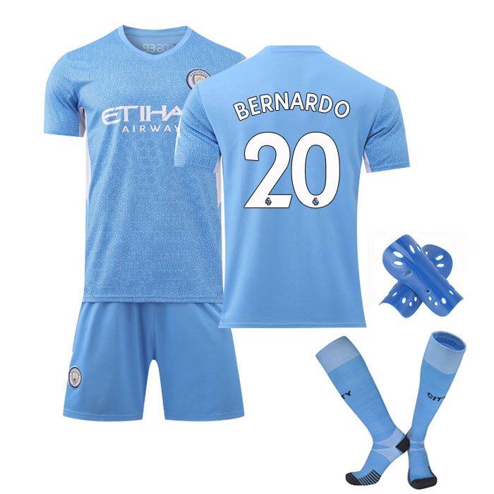 Bernardo 20 Manchester City Hjemmedrakt 2021/22 Herre Kortermet + Korte bukser