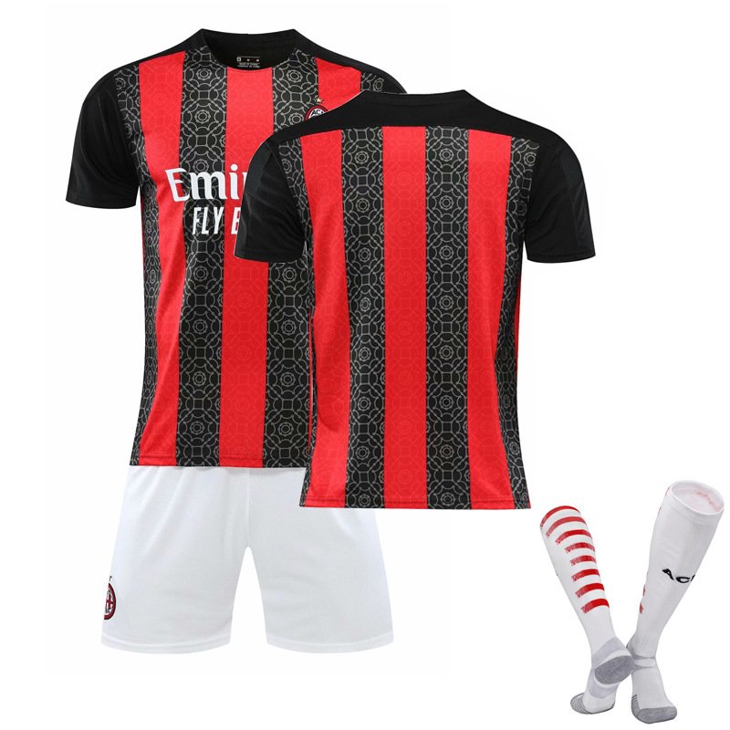 Billige Fotballdrakter AC Milan Hjemmedrakt 2020/21 Herre Kortermet + Korte bukser