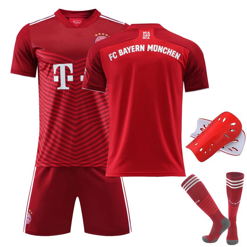 Billige Fotballdrakter Bayern München Hjemmedrakt 2021/22 Herre Kortermet + Korte bukser