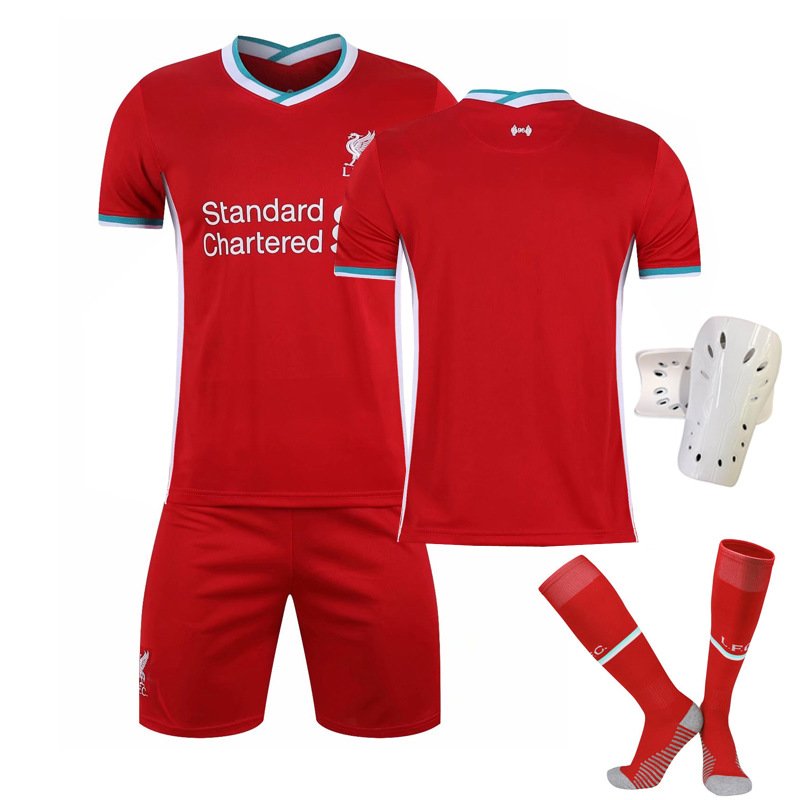Billige Fotballdrakter Liverpool rød Hjemmedrakt 2020/21 Kortermet Herre + Korte bukser
