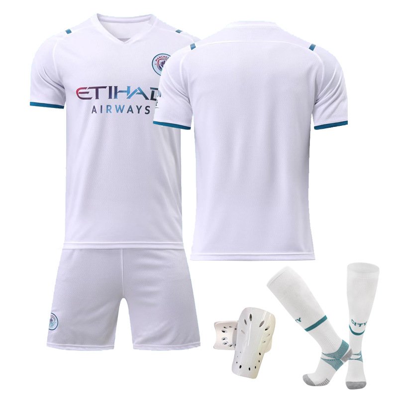 Billige Fotballdrakter Manchester City Bortedrakt 2021-2022 Herre Kortermet + Korte bukser