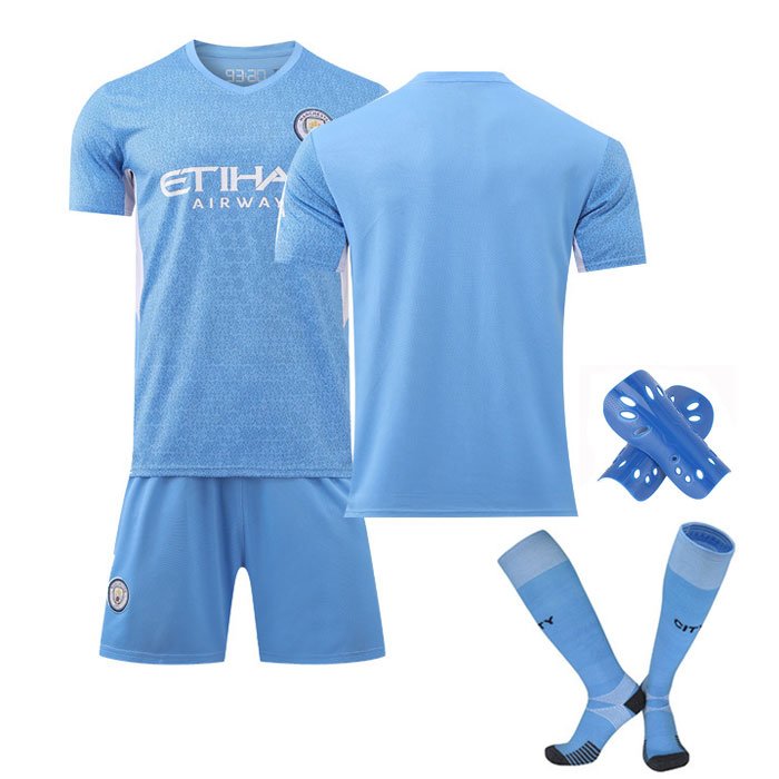 Billige Fotballdrakter Manchester City Hjemmedrakt 2021/2022 Herre Kortermet + Korte bukser