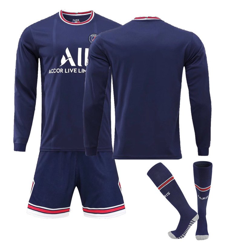Billige Fotballdrakter Paris Saint-Germain Hjemmedrakt 2021/22 Langermet Herre + Korte bukser