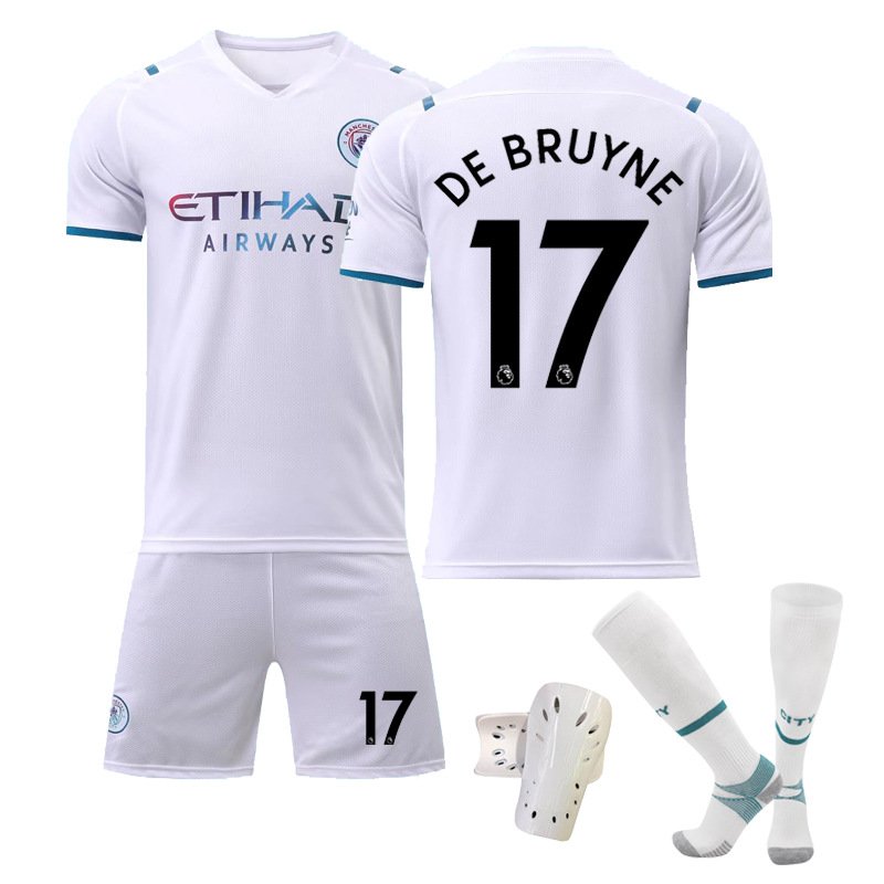 De Bruyne 17 Manchester City Bortedrakt 2021/2022 Herre Kortermet + Korte bukser