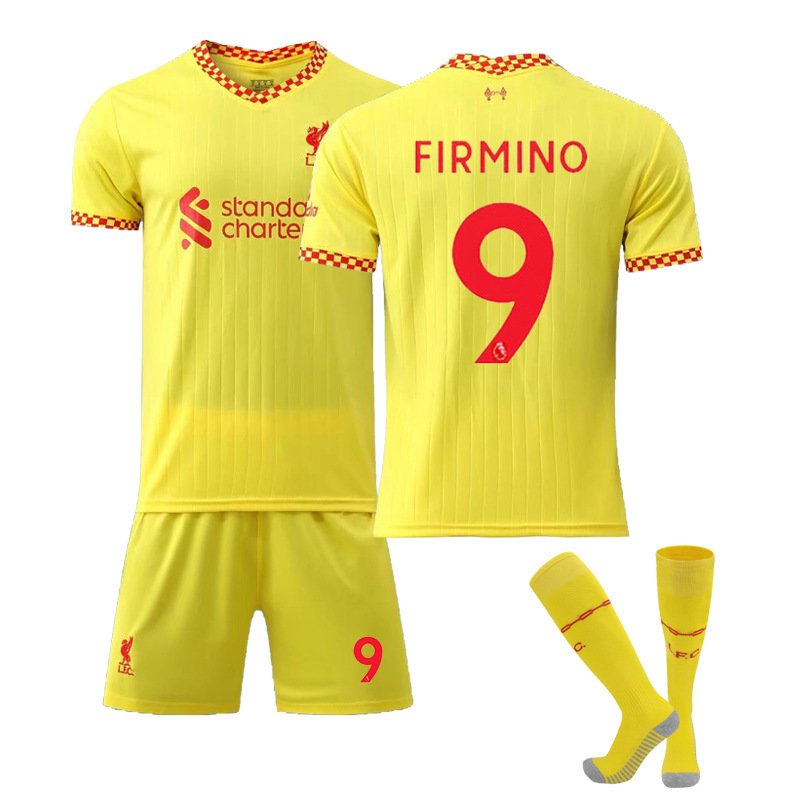 FIRMINO 9 Liverpool FC Tredjedrakt 2021/22 Herre Kortermet + Korte bukser