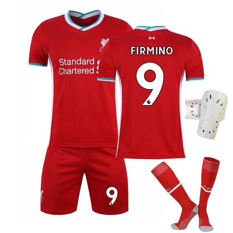 FIRMINO 9 Liverpool rød Hjemmedrakt 2020/21 Kortermet Herre + Korte bukser