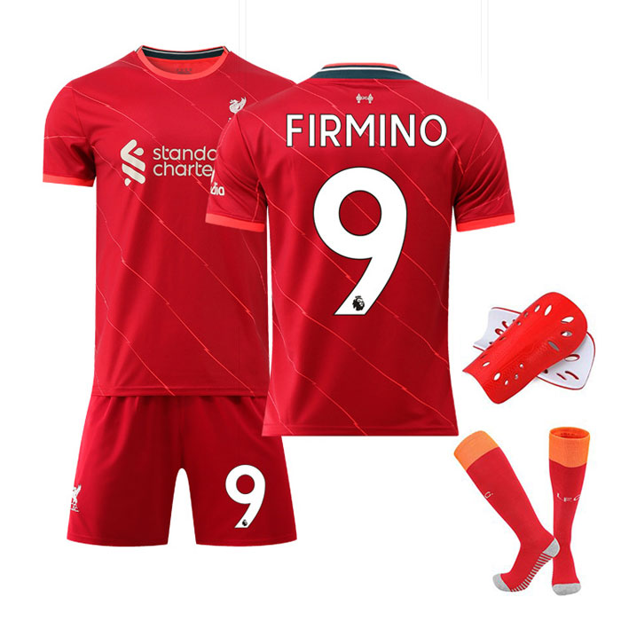 Firmino 9 Liverpool Hjemmedrakt 2021/22 Kortermet Herre + Korte bukser