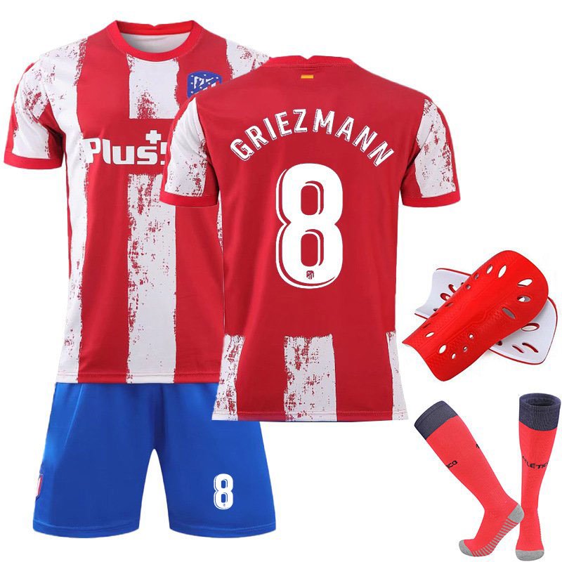 GRIEZMANN 8 Herre Atletico Madrid Hjemmedrakt 2021/22 Kortermet + Korte bukser