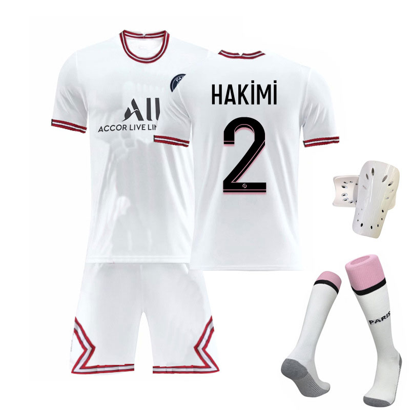 HAKiMi 2 PSG 4th Paris Saint-Germain 2021/22 Fourth Shirt Herre Kortermet + Korte bukser