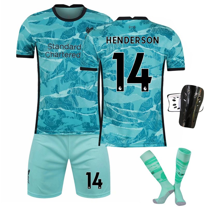 HENDERSON 14 Liverpool FC Bortedrakt 2020/21 Grønn Herre Kortermet + Korte bukser