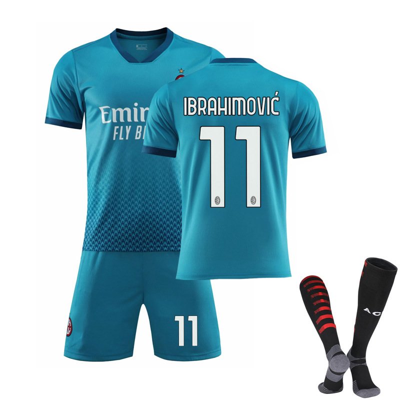 Ibrahimović 11 AC Milan Tredjedrakt 2020/21 Herre Kortermet + Korte bukser