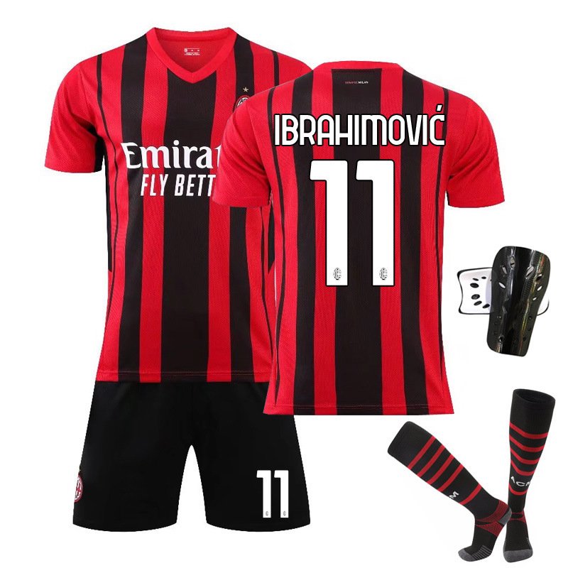 Ibrahimović 11 AC Milan Hjemmedrakt 2021/22 Herre Kortermet + Korte bukser