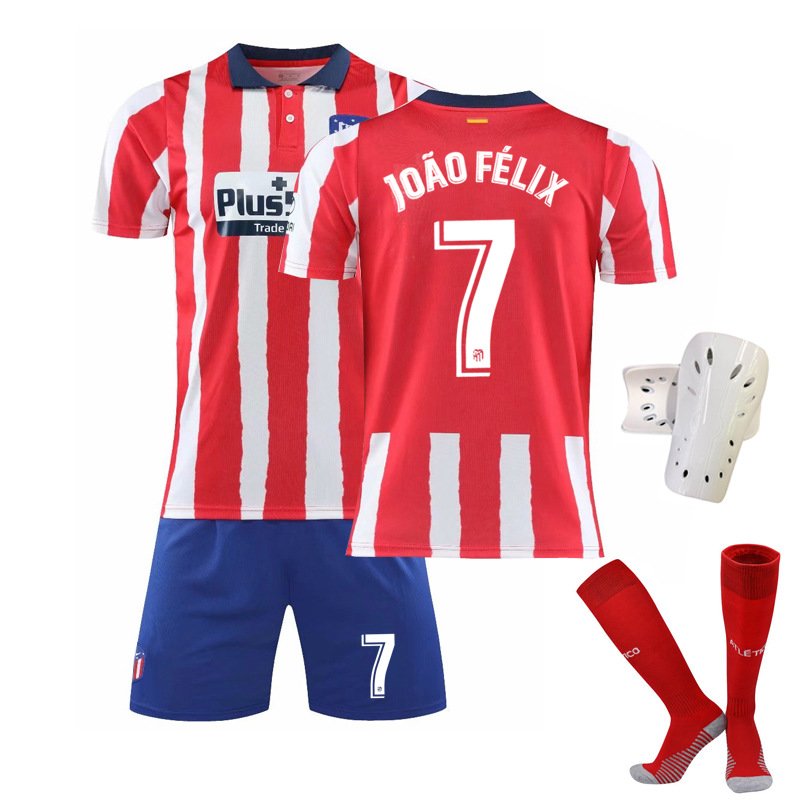 João Félix 7 Atletico Madrid Hjemmedrakt 2020/21 Herre Kortermet + Korte bukser