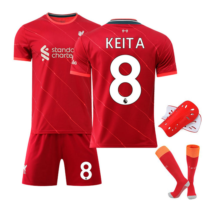 KEITA 8 Liverpool Hjemmedrakt 2021/22 Kortermet Herre + Korte bukser