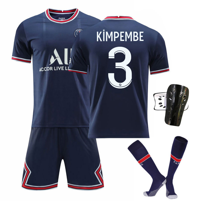 KiMPEMBE 3 Paris Saint-Germain Hjemmedrakt 2021-22 Kortermet Herre + Korte bukser