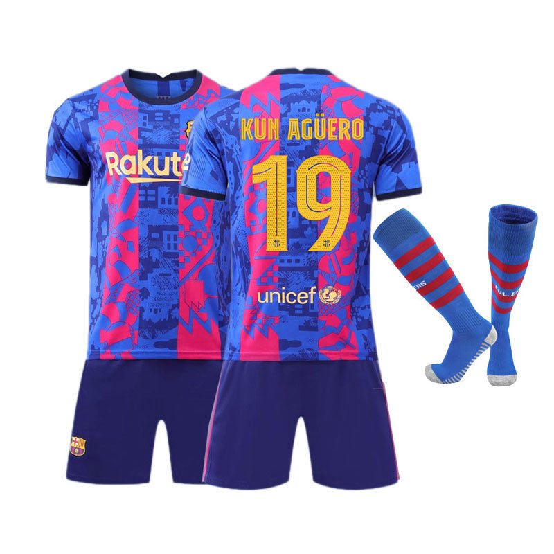 Kun Agüero 19 FC Barcelona Tredjedrakt 2021-22 Herre Kortermet + Korte bukser