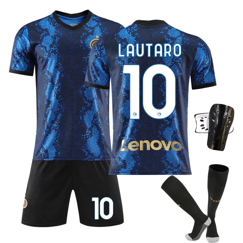 Lautaro 10 Inter Milan Hjemmedrakt 2021-22 Herre Kortermet + Korte bukser