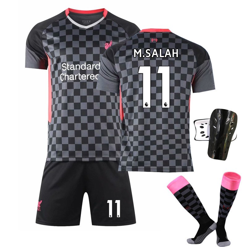 M.SALAH 11 Liverpool FC Tredjedrakt 2020/21 Herre Kortermet + Korte bukser