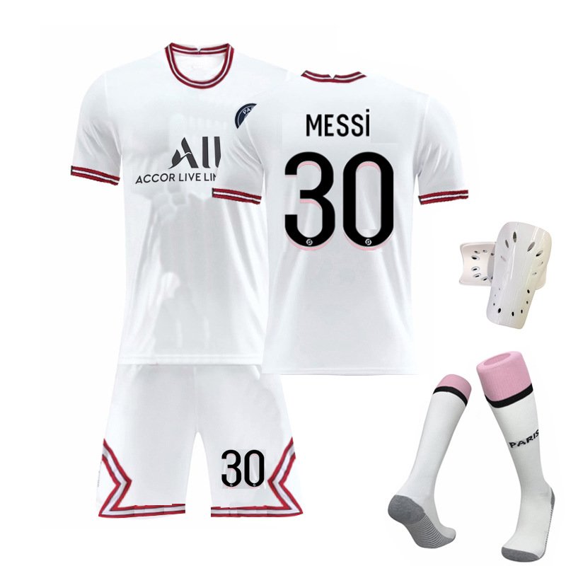 MESSI 30 Paris PSG 4th Saint-Germain 2021/22 Fourth Shirt Herre Kortermet + Korte bukser