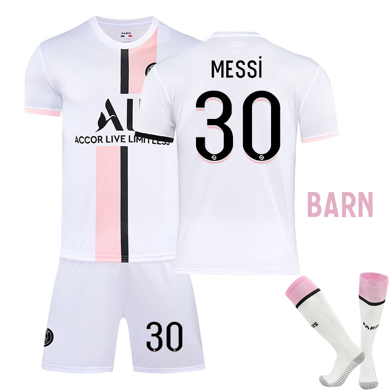 MESSI 30 Paris Saint-Germain Bortedraktsett Barn 2021/22 Kortermet + Korte bukser