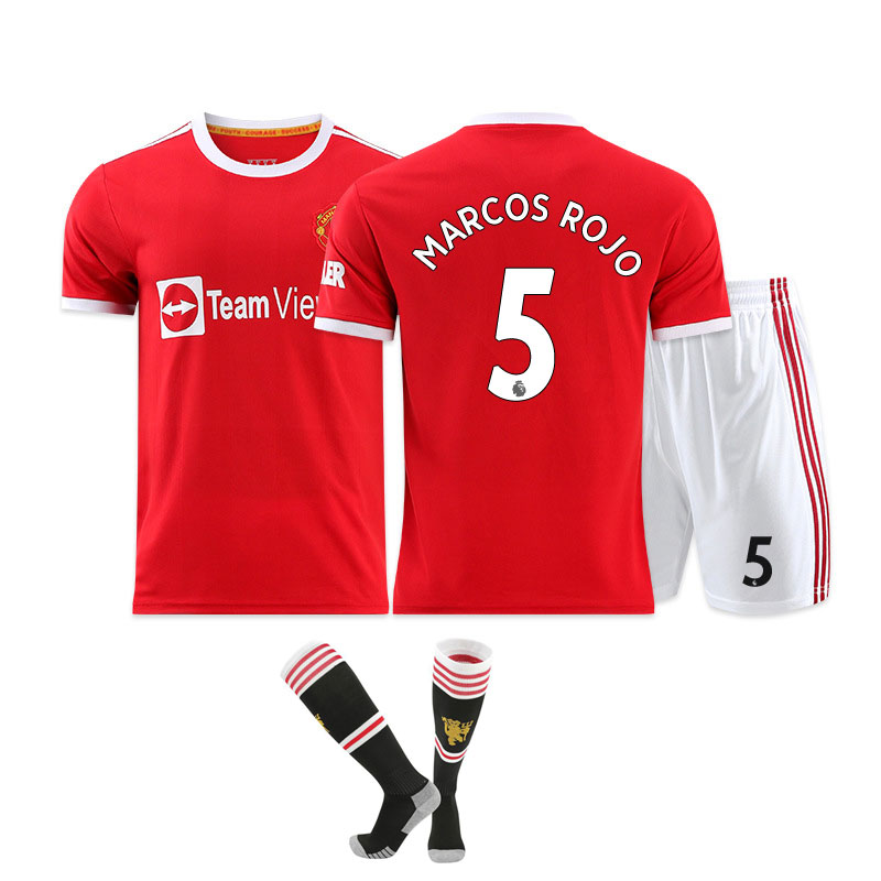 Marcos Rojo 5 Manchester United Hjemmedrakt 2021-22 Herre Kortermet + Korte bukser