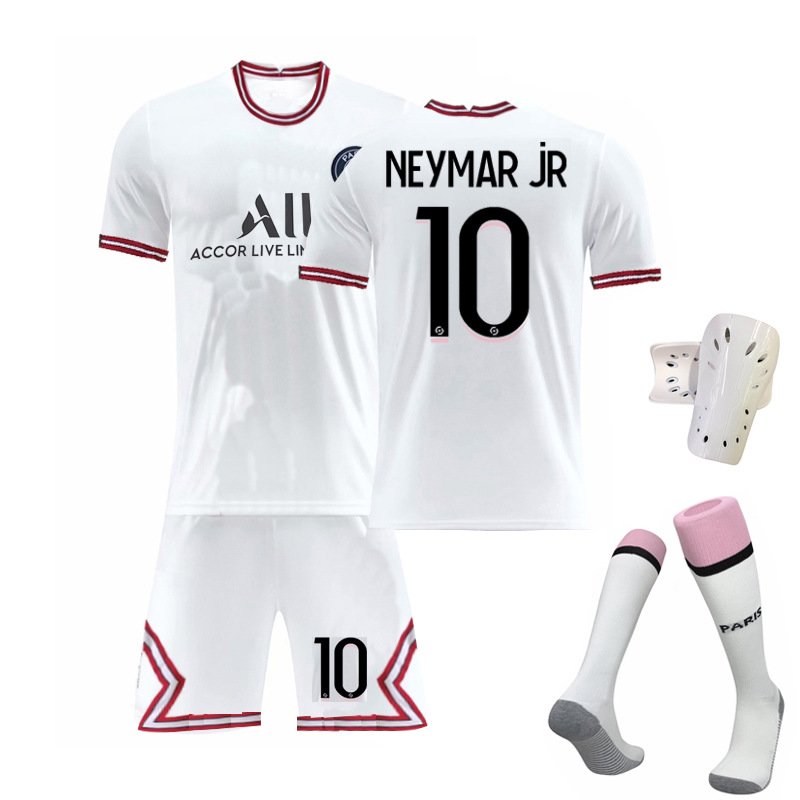 Neymar JR 10 PSG 4th Paris Saint-Germain 2021/22 Fourth Shirt Herre Kortermet + Korte bukser