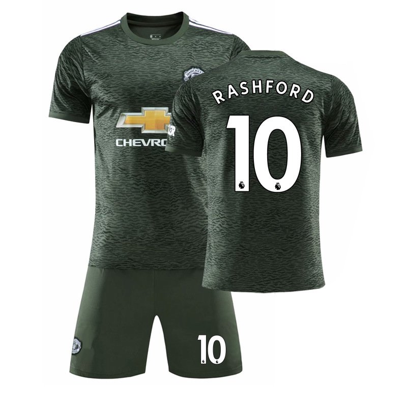 Rashford 10 Manchester United Bortedrakt 2020/21 Herre Kortermet + Korte bukser