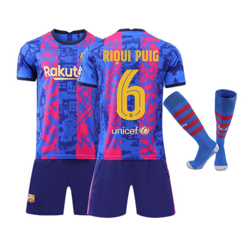 Riqui Puig 6 FC Barcelona Tredjedrakt 2021-22 Herre Kortermet + Korte bukser