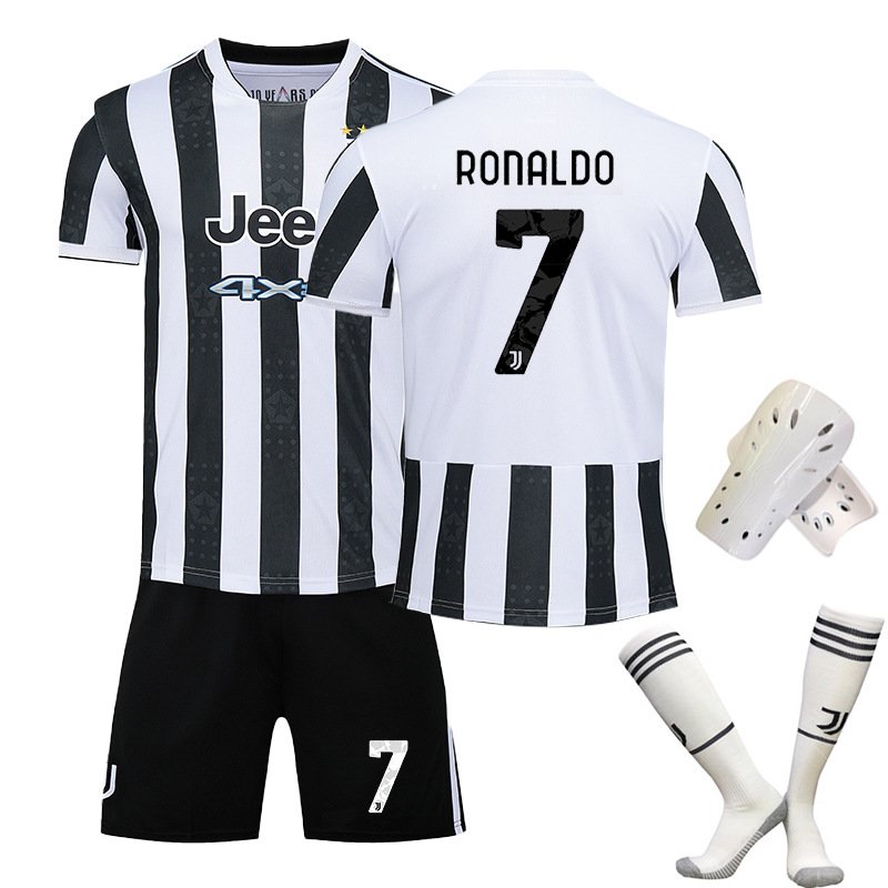 Ronaldo 7 Juventus Hjemmedrakt 2021/22 Herre Kortermet + Korte bukser svart