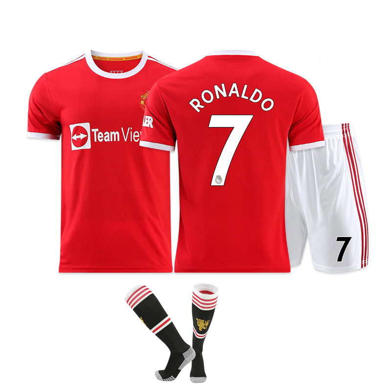 Ronaldo 7 Manchester United Hjemmedrakt 2021/22 Herre Kortermet + Korte bukser