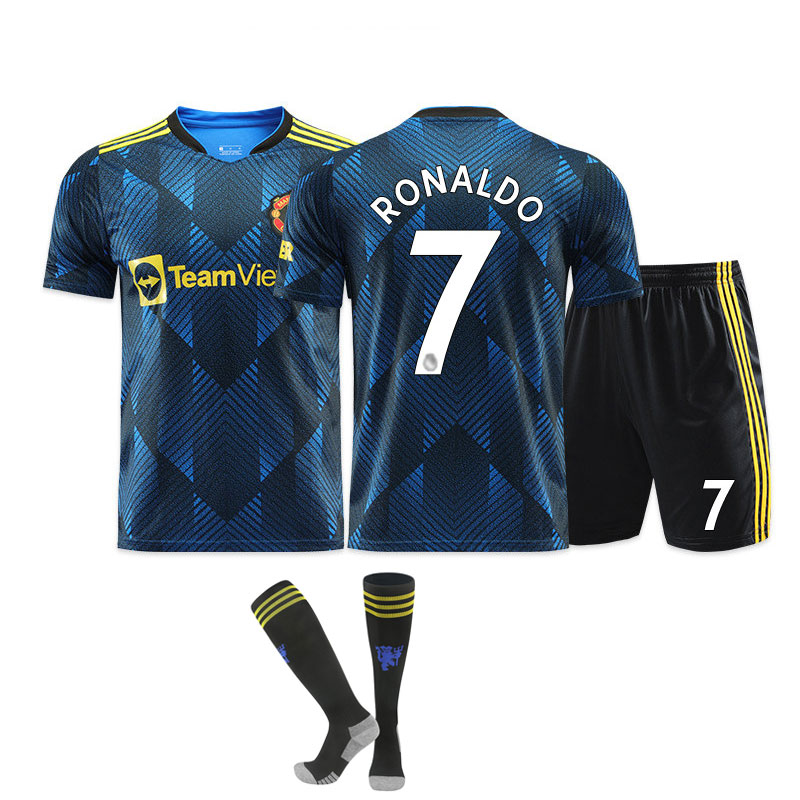 Ronaldo 7 Manchester United Tredjedrakt 2021/22 Herre Kortermet + Korte bukser