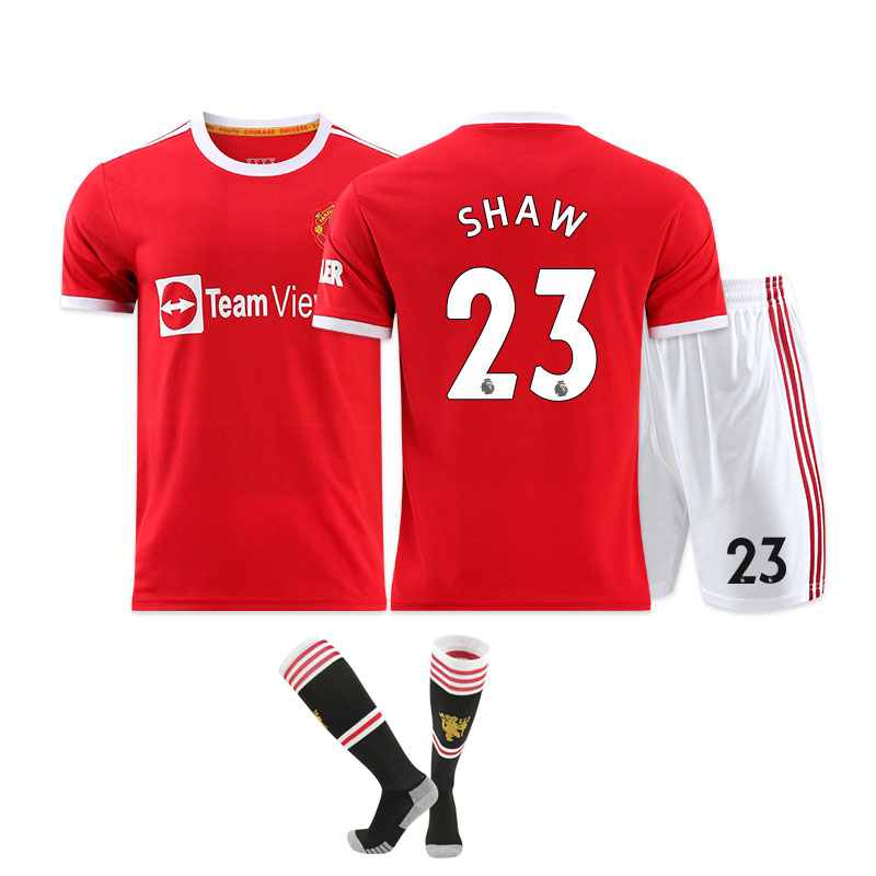 SHAW 23 Manchester United Hjemmedrakt 2021/22 Herre Kortermet + Korte bukser