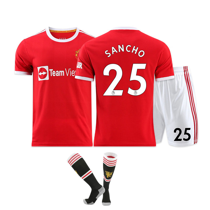 Sancho 25 Manchester United Hjemmedrakt 2021-22 Herre Kortermet + Korte bukser