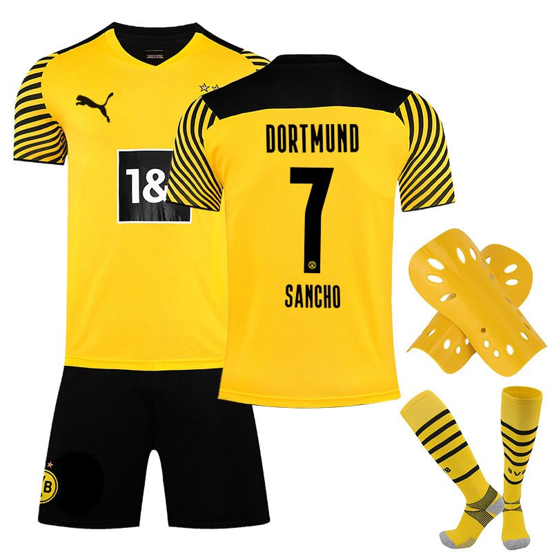 Sancho 7 BVB Borussia Dortmund Hjemmedrakt 2021/22 Herre Kortermet + Korte bukser