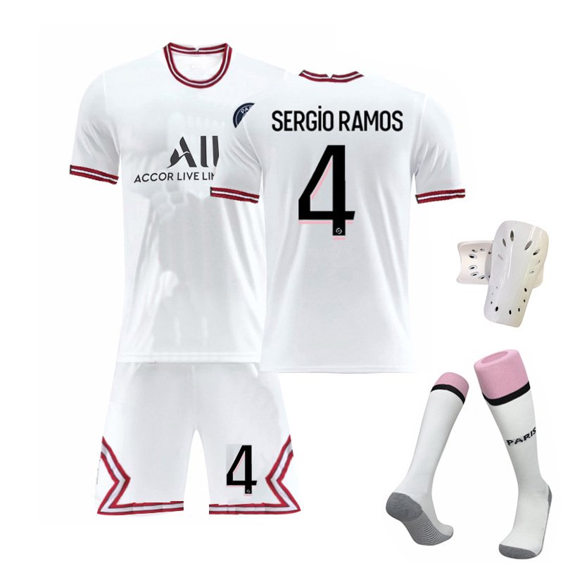 Sergio Ramos 4 PSG 4th Paris Saint-Germain 2021/22 Fourth Shirt Herre Kortermet + Korte bukser