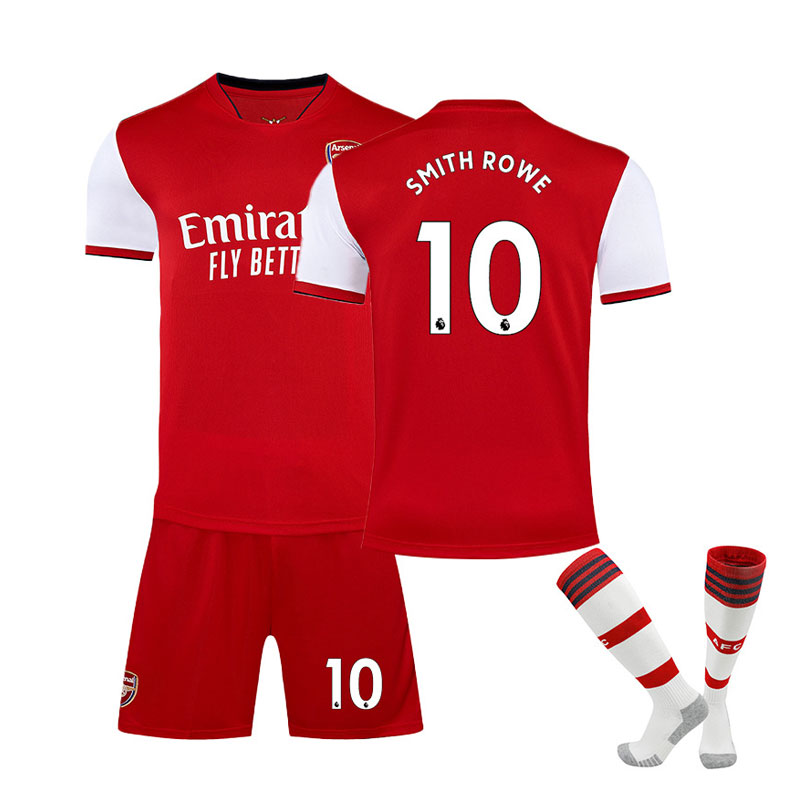 Smith Rowe 10 Arsenal Hjemmedrakt 2021/22 Kortermet + Korte bukser rød