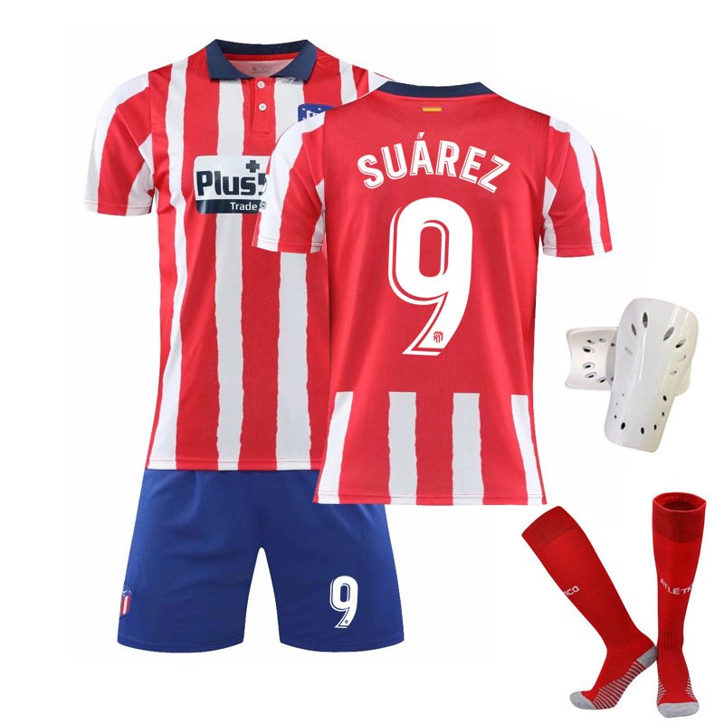 Suárez 9 Atletico Madrid Hjemmedrakt 2020/21 Herre Kortermet + Korte bukser