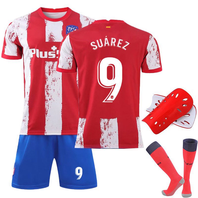 Suárez 9 Herre Atletico Madrid Hjemmedrakt 2021/22 Kortermet + Korte bukser