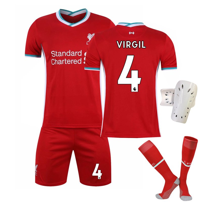 VIRGIL 4 Liverpool Hjemmedrakt 2020/21 Kortermet Herre + Korte bukser