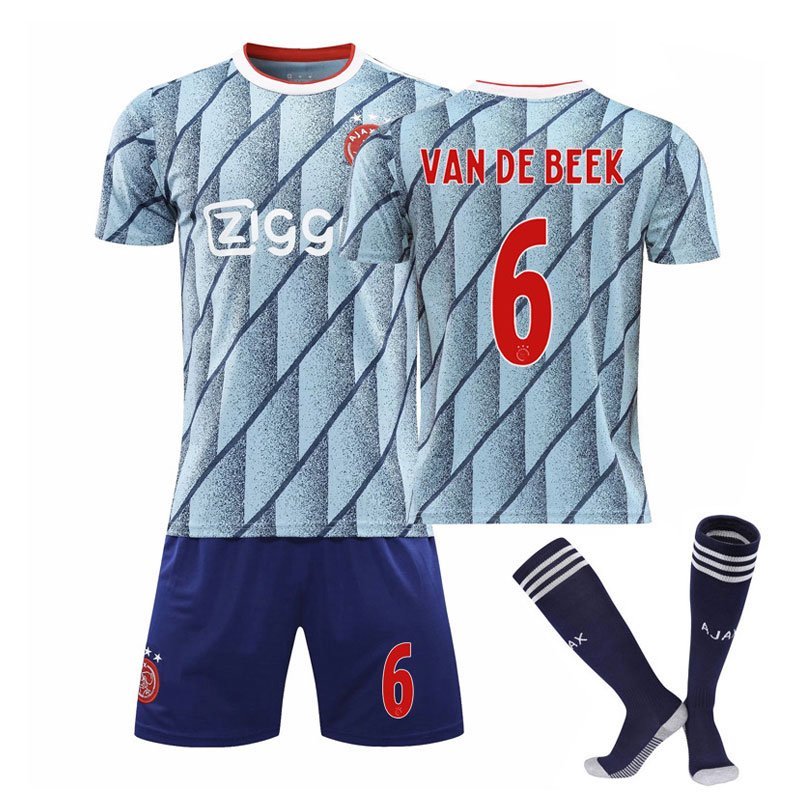 Van De Beek 6 Ajax Amsterdam Bortedrakt 2020/21 Herre Kortermet + Korte bukser