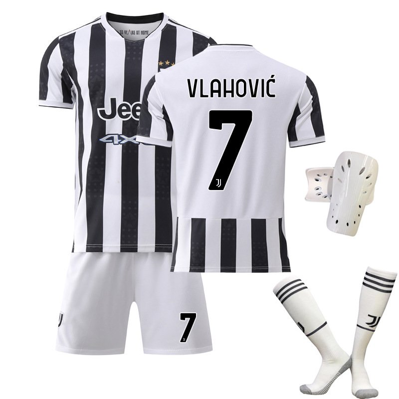 Vlahović 7 Juventus Hjemmedrakt 2021/22 Herre Kortermet + Korte bukser