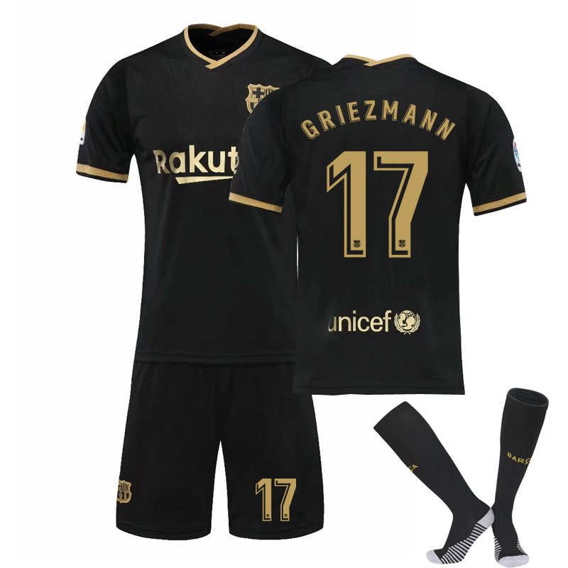 Best pris FC Barcelona Griezmann 17 Bortedrakt 2020-2021 Herre Kortermet + Korte bukser