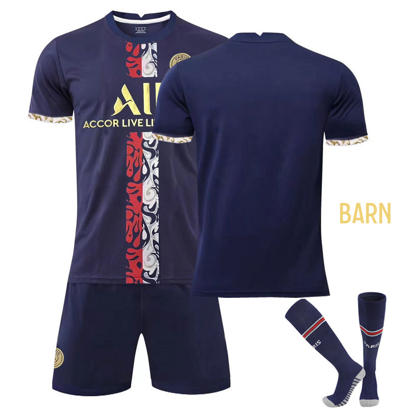 Billige Fotballdrakter Barn Paris Saint-Germain Navy Gull Kortermet + Korte bukser