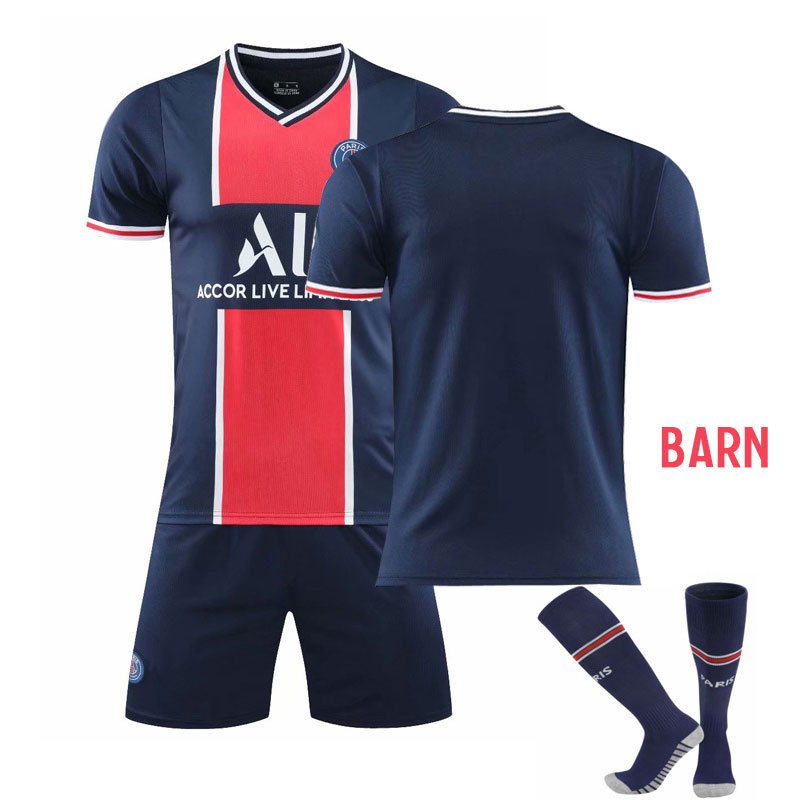 Billige Fotballdrakter Paris Saint-Germain Hjemmedrakt 2020-2021 Barn + Korte bukser