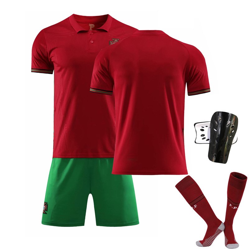 Billige Fotballdrakter Portugal Hjemmedrakt EM 2020 Kortermet + Korte bukser