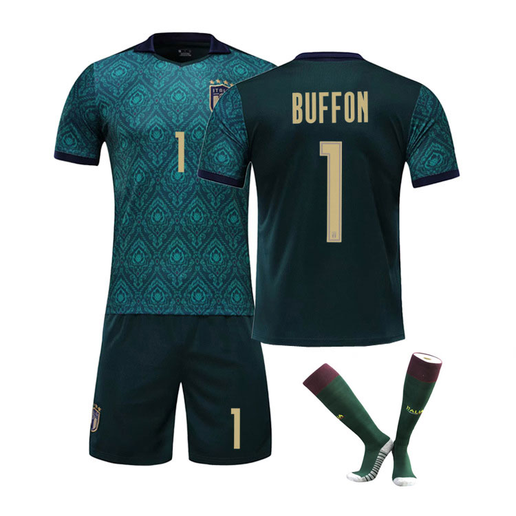 Buffon 1 Italia Tredjedrakt EM 2020 Grønn Kortermet + Korte bukser