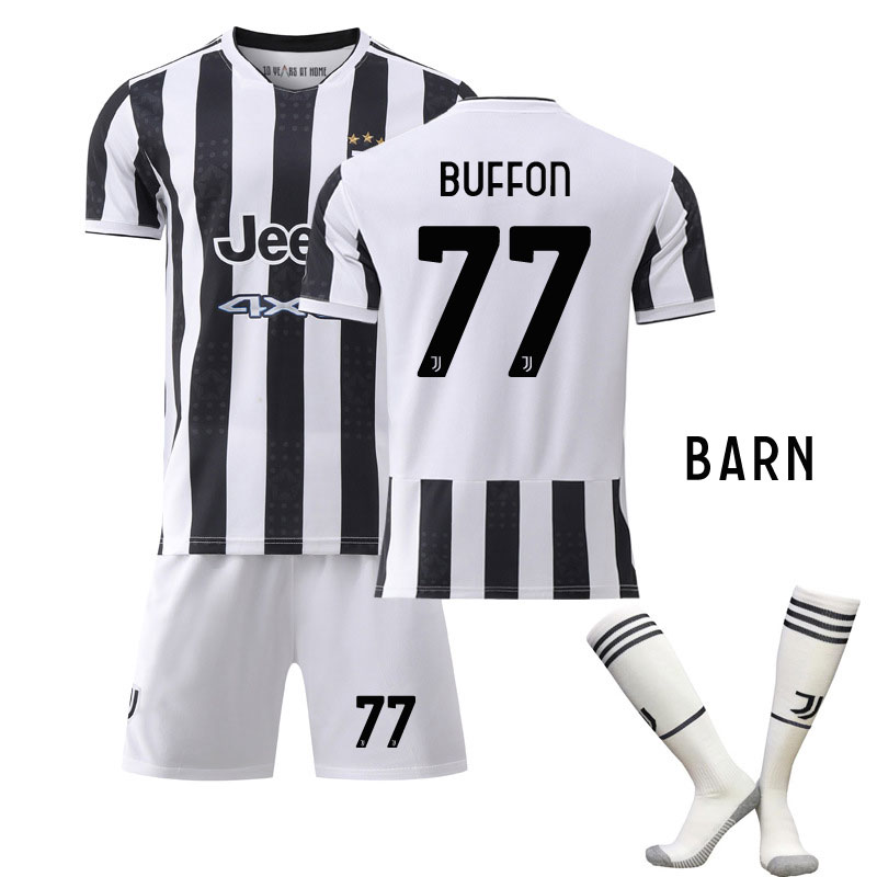 Buffon 77 Juventus Hjemmedraktsett Barn 2021-2022 Kortermet + Korte bukser