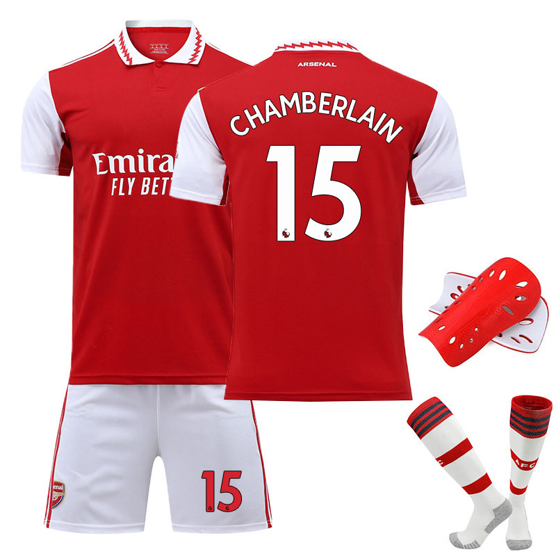 Chamberlain 15 Arsenal Hjemmedrakt 2022-2023 Kortermet Herre + Korte bukser