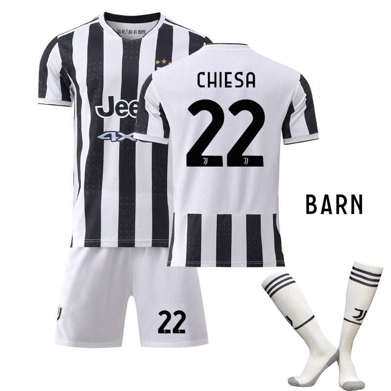 Chiesa 22 Juventus Hjemmedrakt 2021-2022 Barn Kortermet + Korte bukser